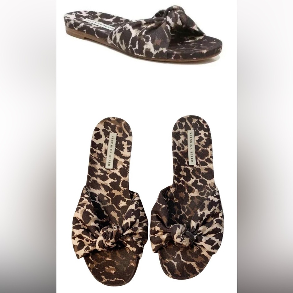 SUNDAY SALE! Veronica Beard Etra Knot Slide Sandal 10 Brown NEW